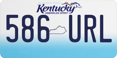 KY license plate 586URL
