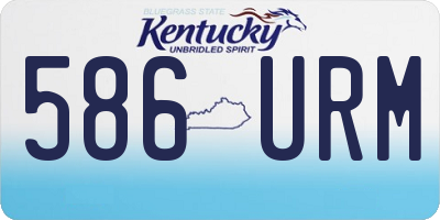KY license plate 586URM