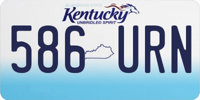 KY license plate 586URN