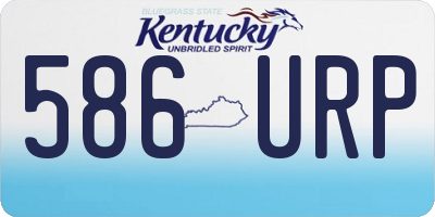 KY license plate 586URP