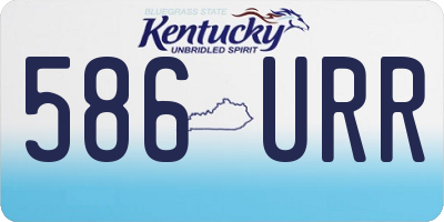 KY license plate 586URR