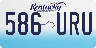 KY license plate 586URU