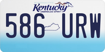 KY license plate 586URW