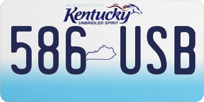 KY license plate 586USB