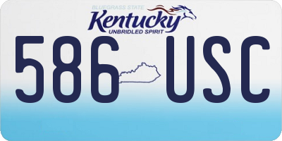 KY license plate 586USC