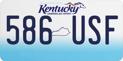 KY license plate 586USF