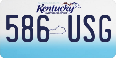 KY license plate 586USG