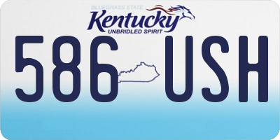 KY license plate 586USH