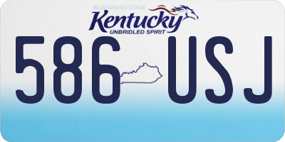 KY license plate 586USJ