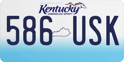 KY license plate 586USK