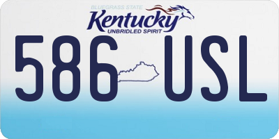 KY license plate 586USL
