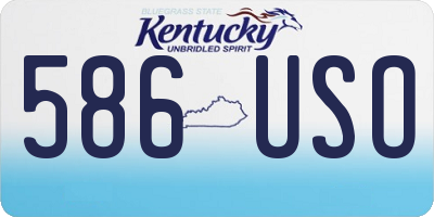 KY license plate 586USO