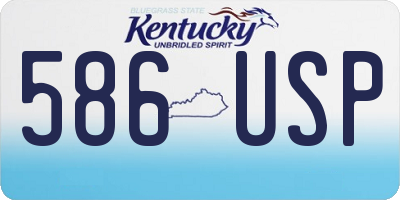 KY license plate 586USP