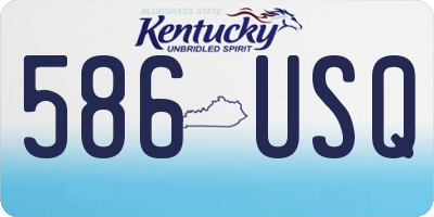 KY license plate 586USQ