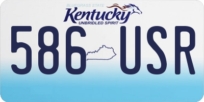 KY license plate 586USR