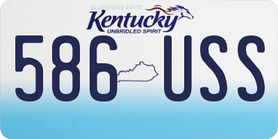 KY license plate 586USS