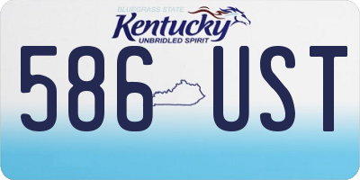 KY license plate 586UST