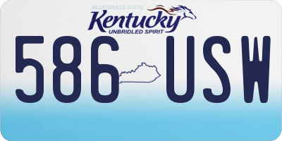 KY license plate 586USW
