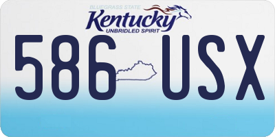 KY license plate 586USX