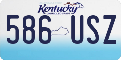 KY license plate 586USZ
