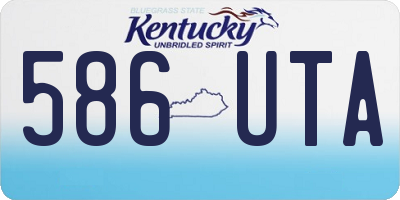 KY license plate 586UTA