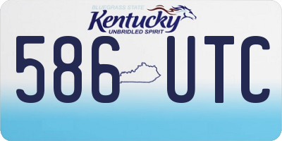 KY license plate 586UTC