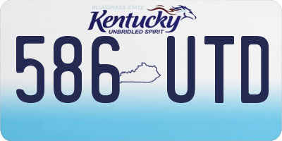 KY license plate 586UTD