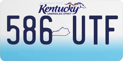 KY license plate 586UTF