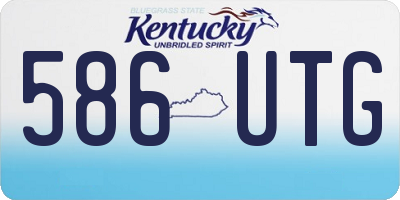 KY license plate 586UTG