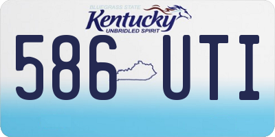 KY license plate 586UTI