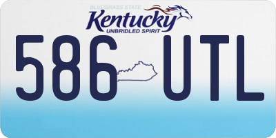 KY license plate 586UTL