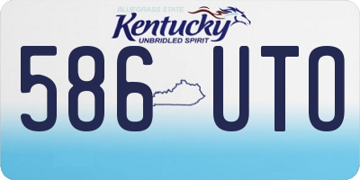 KY license plate 586UTO