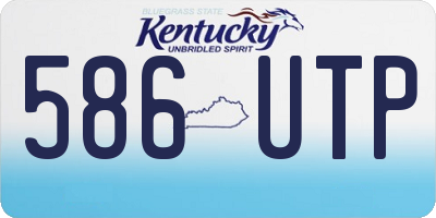 KY license plate 586UTP