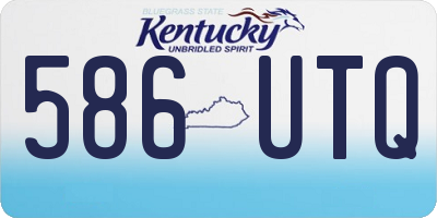 KY license plate 586UTQ
