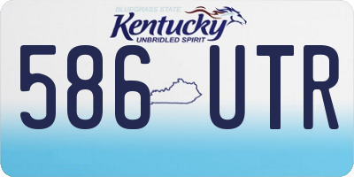KY license plate 586UTR