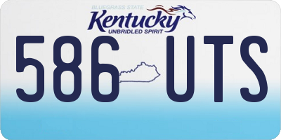 KY license plate 586UTS