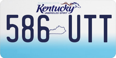 KY license plate 586UTT