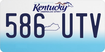 KY license plate 586UTV