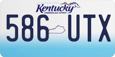 KY license plate 586UTX