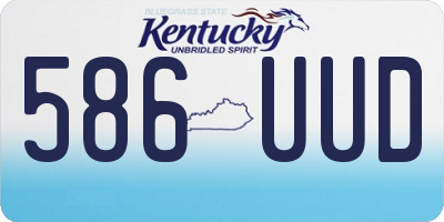 KY license plate 586UUD