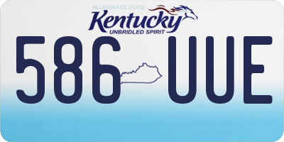 KY license plate 586UUE