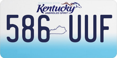 KY license plate 586UUF