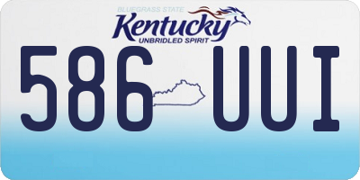 KY license plate 586UUI