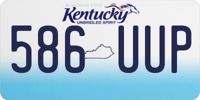 KY license plate 586UUP