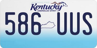 KY license plate 586UUS