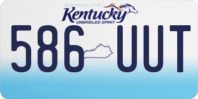 KY license plate 586UUT