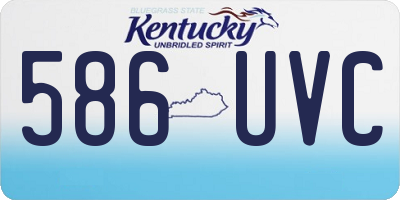 KY license plate 586UVC