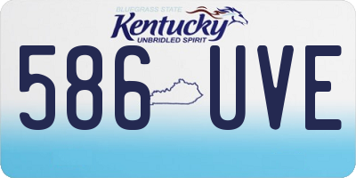 KY license plate 586UVE