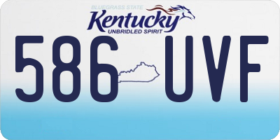 KY license plate 586UVF