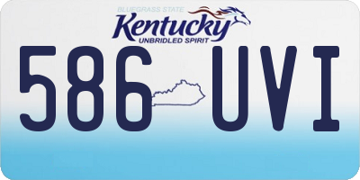 KY license plate 586UVI